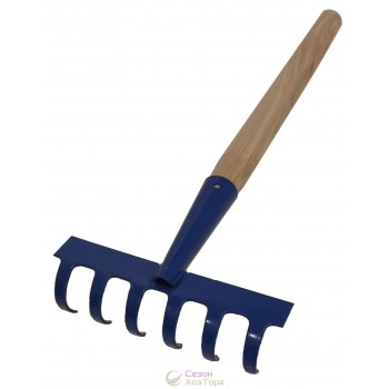 Граблі садові 6 зубів із дерев'яною ручкою (46*18 см)